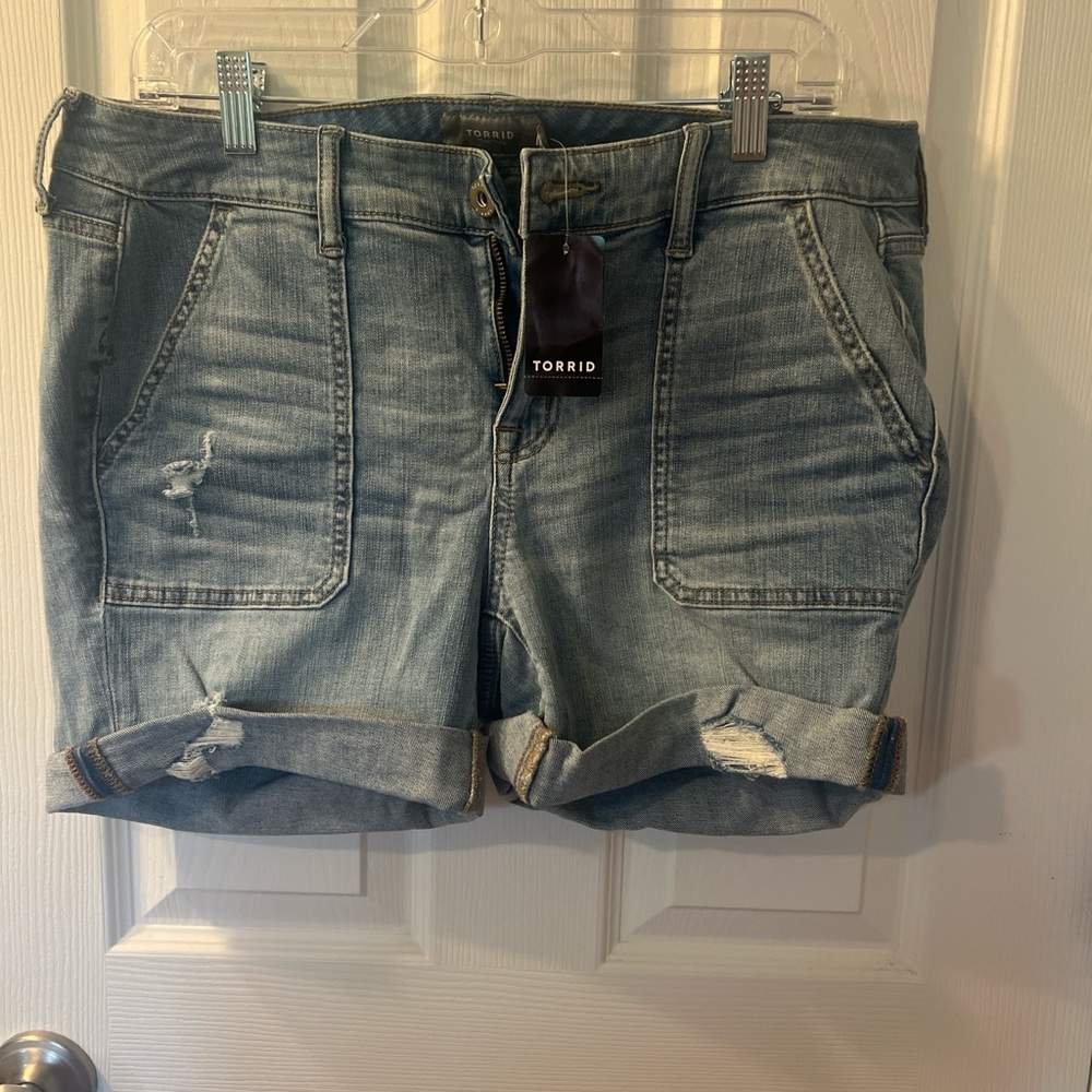 Torrid Light Blue Jean Shorts